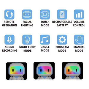 Robot Inteligente a Control Remoto que Camina, Baila y Reproduce Música, Juguete Electrónico con Luces LED, Robot de Juguete para Niños - Product Image 6
