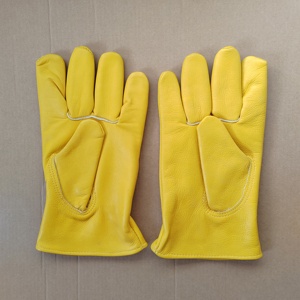 Guantes de motociclismo de cuero genuino de vaca-Guantes DE TRABAJO antideslizantes duraderos para hombres y mujeres - Product Image 6