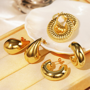 Juego de Pendientes de Oreja con Forma de Lágrima para Mujer, Diseño Vintage, Accesorios para el Día a Día - Product Image 2