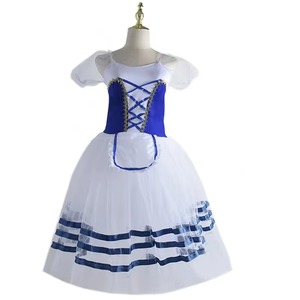LILACDANCE JM646 Vestido <span class=keywords><strong>de</strong></span> Ballet Profesional Romántico con Tutú Largo <span class=keywords><strong>de</strong></span> Tul para Niñas, <span class=keywords><strong>Disfraz</strong></span> <span class=keywords><strong>de</strong></span> Bailarina con Estampado Luminoso - Product Image 2