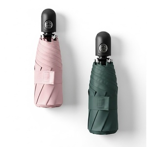 Light <b>Weight</b> Fully-Automatic Travel Umbrella 5-Fold <b>Small</b> Business Gifts Rain Gear Deluxe Compact 8 Glass Fiber Ribs Durable - Product Image 1