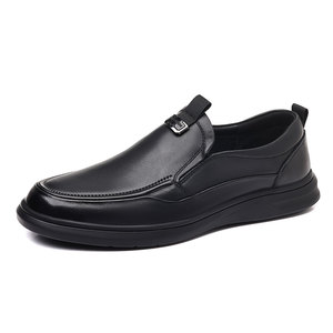 Nueva Llegada: Zapatos Slip-On de Cuero Genuino para Hombre, Estilo Casual de Negocios, Parte Superior Suave, Antideslizantes, Cómodos para Uso Diario - Product Image 2