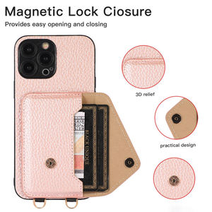 <span class=keywords><strong>Funda</strong></span> Elegante de Cuero para <span class=keywords><strong>iPhone</strong></span> 17 Pro Max con Cartera y Correa de Hombro - Product Image 4
