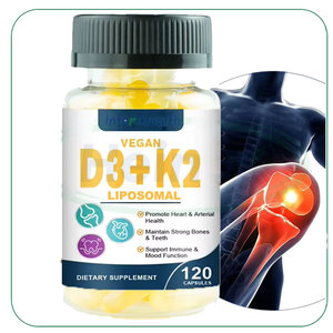 OEM Halal <strong>Vitamin</strong> <strong>D3</strong> and K2 Soft Capsule Bone Immune Health Supplement 5000 Iu 2 in 1 Liposomal <strong>Vitamin</strong> <strong>D3</strong> K2 Softgels Capsules - Product Image 1
