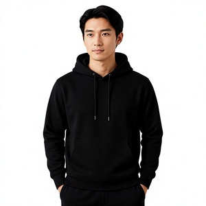 Sweat-shirt à capuche en molleton imprimé personnalisé pour homme, 100 % coton, anti-plis, coupe oversize, couleur unie délavée, automne BD 400g - Product Image 2