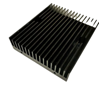 Ailette de refroidissement en aluminium à diffusion de chaleur, anodisée noire, extrudée, dissipateur de chaleur à ailettes hautes