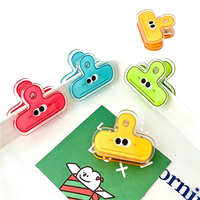 Clips en acrylique à motifs de yeux de dessins animés mignons, pinces décoratives colorées pour classeurs, pinces à notes et photos pour fournitures de bureau et scolaires
