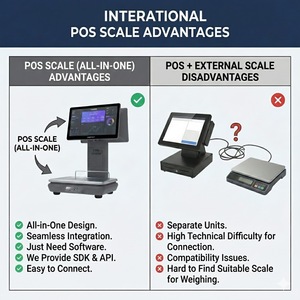 Balance TPV Longfly Windows AI J6412/I5/I7 avec Imprimante de Reçus et Écran Tactile pour Fruits et Légumes - Product Image 4