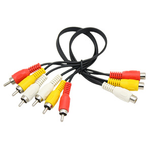 Cable AV 3RCA Hembra a 6RCA Macho, Cable de Cobre para TV, para Decodificador de DVD, Conversión de Video - Product Image 1