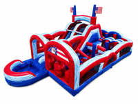 Parcours d'obstacles gonflable sur le thème de la jungle Fun Bounce, multicolores, en PVC commercial, jeu de défi pour enfants pour les parcs d'aventure en plein air