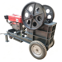 Petite installation mobile de concassage de granit et de marbre PE-150*250, concasseur à mâchoires, concasseur de pierre à moteur diesel