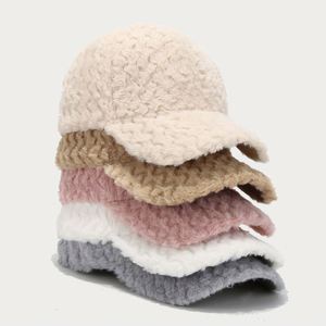 Azov-yt Autumn Winter Pure Color Thickened Warm Baseball Female Personality <strong>Wave</strong> Pattern Casual Peaked <strong>Cap</strong> Fashion - Product Image 2