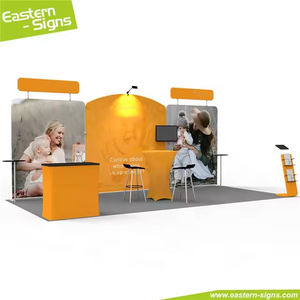 Tissu <span class=keywords><strong>de</strong></span> tension <span class=keywords><strong>pliable</strong></span> pratique en aluminium 10x20, <span class=keywords><strong>stand</strong></span> d'exposition facile à installer pour exposition - Product Image 3