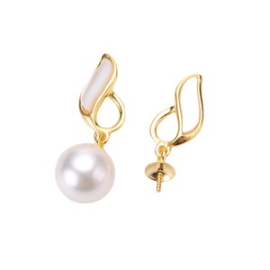 Base de Plata S925 para Accesorios de Perlas DIY, Soporte Vacío para Joyería de Plata, Pendientes para Perlas de 7-10mm, Categoría de Producto: Pendientes de Perlas-20576 - Product Image 3