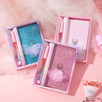 Set de regalo creativo para niñas, set de diario de hadas de dibujos animados, regalos para estudiantes, cuaderno con alas