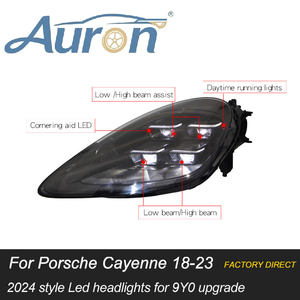AURON Kit de conversion de phares à faisceau quadruple 12V 6000K 36W 6000 lm LED CSP pour Cayenne 9Y0 9Y0.1 2018-2022 Rétrofit/Amélioration - Product Image 1