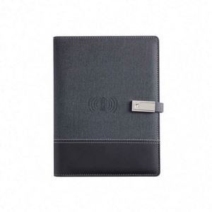 Mairun Customized A5 Hardcover PU Leather Paper Cover Notebook 8000mAh Wireless Charging Powerbank Valentine's Day Gifting - Product Image 1