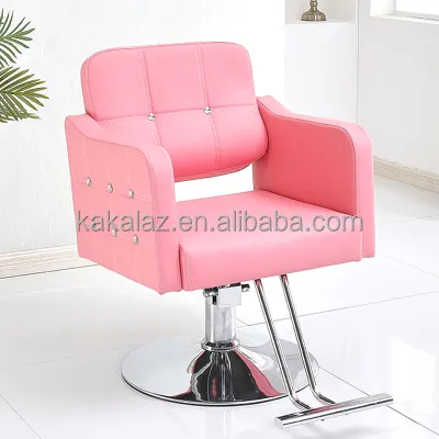 Chaise de salon de coiffure, noir et or, mobilier à base, haute qualité