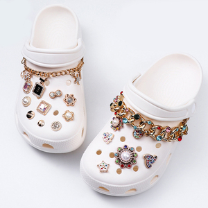 Nouveau trou boucle bricolage perle strass chaussures fleur jardin matériel de décoration accessoires mode vente en gros ensemble glamour