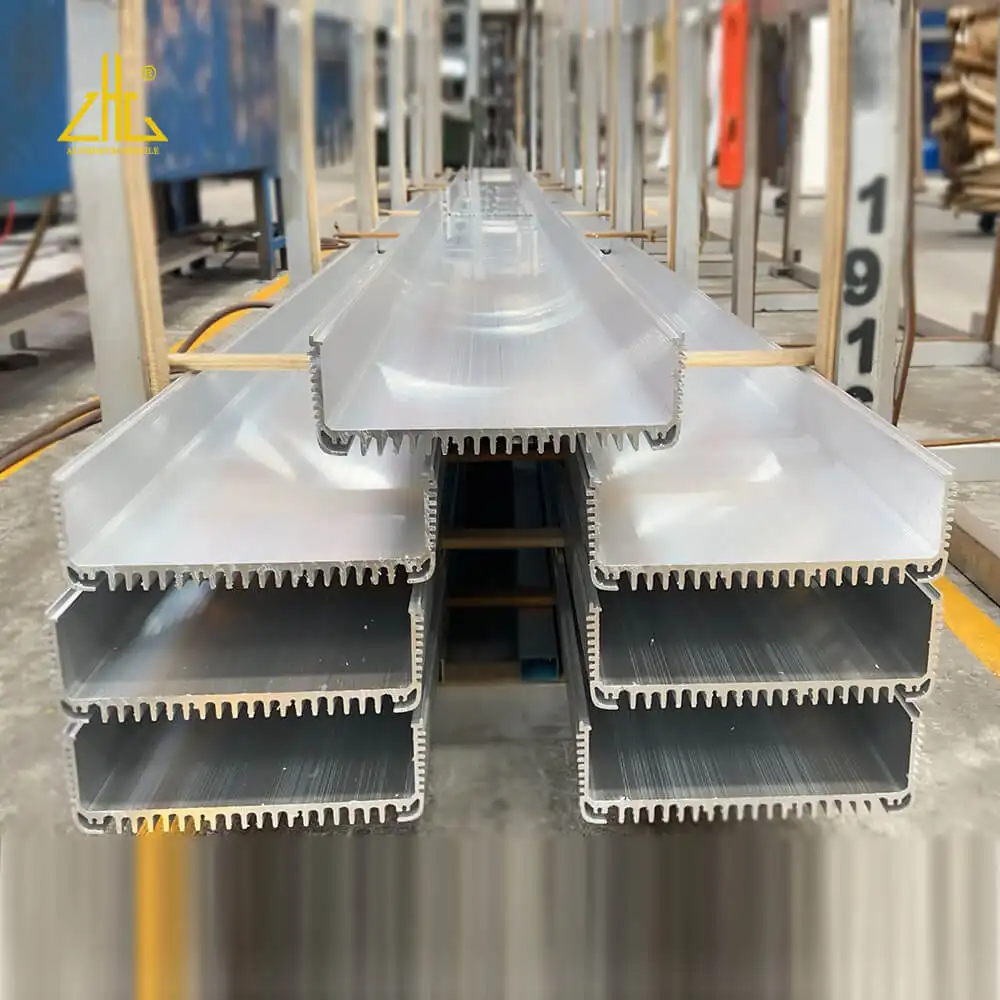 Алюминиевый профиль радиатора большого размера, прочные алюминиевые профили, охлаждающий плавник, китайская Экструзионная установка