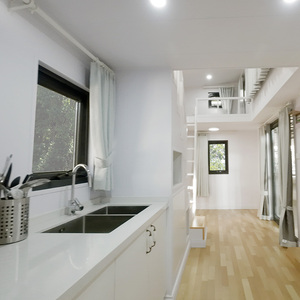 Casa piccola portatile moderna su ruote piccola casa <span class=keywords><strong>con</strong></span> 2 camere da letto prefabbricata casa Mobile <span class=keywords><strong>con</strong></span> telaio in acciaio leggero - Product Image 2