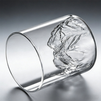 Nouvelle tasse à thé en verre moderne à double paroi, sans BPA, transparente, anti-fuite, résistante à la chaleur, cadeau d'affaires, motif vue sur la montagne