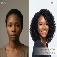 Extensions de Cheveux Humains Vierges Remy 100% Naturels, Bouclés Crépus Brésiliens, Certifiées CE ROHS, Qualité Supérieure pour Tissage