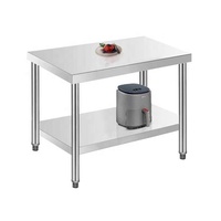 Pengiriman Cepat Meja Kerja Dapur Stainless Steel 201 Komersial Tahan Korosi Kapasitas Berat Desain Modular untuk