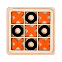 En bois classique Tic Tac Toe jeu de société enfants Noughts et croix jeu d'éducation précoce jouets jeux éducatifs