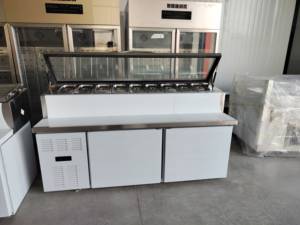 RTK-Stainless woor ثلاجة طاولة تحضير بيتزا متنقلة مع سطح طاولة/محطة تحضير بيتزا تجارية - Product Image 3