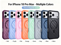 Coque fine anti-rayures et anti-empreintes avec texture ondulée mate, aimant intégré et protection antichute pour iPhone 18 17 Pro Max 16 Pro