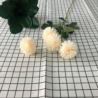 Bunga Krisan Bola 4 Kepala, Bunga Sutra Buatan, Bunga Dandelion, Bola Bawang Ping-pong, Rangkaian Bunga Pernikahan, Grosir Pabrik
