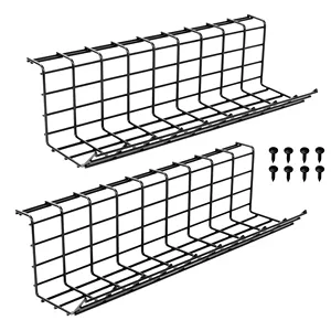 Cable Organize Home Office Computer Standing Metal Power Strip Holders Cord Organize Wire Racks Under Desk Cable Management Tray