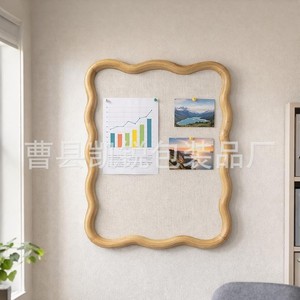 <b>Wooden</b> <b>Picture</b> <b>Frame</b> With Wavy Edges Wall Mounted For Home Display Customized Shape Horizontal Handmade Photo <b>Frame</b> - Product Image 2