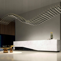 Lustre suspendu LED moderne personnalisable en fil métallique, petit luminaire décoratif artistique en cristal, noir et or, haute luminosité, protection oculaire