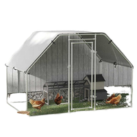 Gran jaula para aves de corral al aire libre, gallinero económico con marco de metal, fácil de montar para la venta