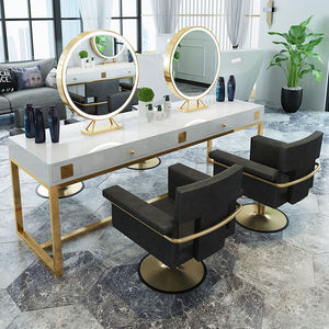 Modern Style Cosmetic <b>Mirror</b> <b>Table</b> Integrated Cabinet for Beauty Salon for Perm Dyeing Barber Shop Use for Internet Celebrity - Product Image 4