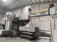 Machine de découpe de pierre CNC robuste à portique, pour blocs de granit et de marbre, machine automatique de découpe de dalles de pierre
