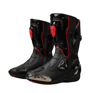 <span class=keywords><strong>Botas</strong></span> Profesionales para Motociclismo de Carreras, Calzado Protector de Caña Alta para Pista y Carretera, Resistentes a Impactos y Transpirables - Product Image 1