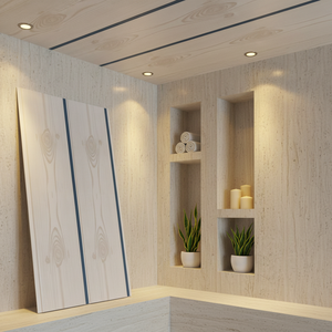 Paneles de Techo de PVC de Alta Calidad al por Mayor, Diseño Moderno, Impermeables, Ignífugos e Insonorizantes para Paredes Interiores - Product Image 1