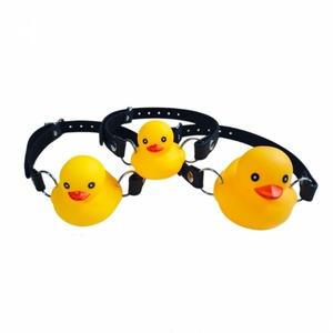 SM Seks <span class=keywords><strong>Gag</strong></span> Topu Aksesuarları Sarı Ördek Esaret Sondajlı Ağız Tıkacı Alternatif Flört Yenilik ve Eğlenceli Kısıtlama Seks Oyuncağı - Product Image 3