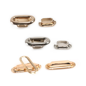 Oval Metal Eyelet Buckles Brass Plated Silver Gold Gunmetal For Clothing Shoes Belts Hats Durable Corn Buckle Structure - Product Image 1