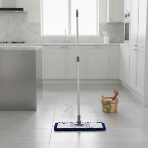 Gizmop Mopa acrílica de 60 cm con tela de microfibra. Exprimidor Automático Antibacteriano Reutilizable y Sostenible con Poste de Acero Inoxidable Rectangular - Product Image 3