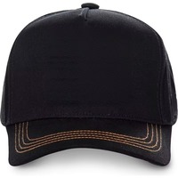 Gorra de Béisbol de Algodón de Alta Calidad con Visera Curva Negra Ajustable con Cierre a Presión