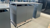 Allemagne Couvercle de poubelle Métal Extérieur Poubelle Armoire Double Wheelie Bin Store Modulaire Extensible Poubelle Couverture pour Patio