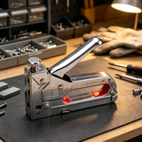 Kit Agrafeuse Manuelle Robuste Professionnelle pour le Travail du Bois, la Fabrication de Meubles, le Bricolage et les Réparations Domestiques