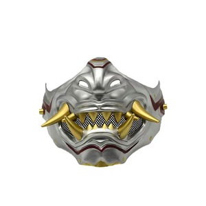 Máscara Unisex de Guerrero Fantasma para Halloween, Máscara de Demonio con Dientes y Boca, Estilo Kabuki, Samurái, Oni, Diablo - Product Image 5