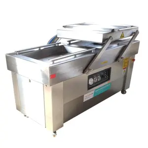 Máquina envasadora al vacío de pescado seco con sellado en caliente de cámara cóncava para carne de cerdo, pollo, comida, salchichas, máquina selladora al vacío