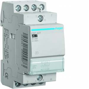 ESC427 Personalizzabile con Contattore Eco Hagers 2 NO + 2 NC 230 V AC 25 A 2 Moduli DIN - Product Image 1