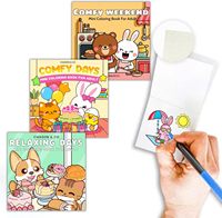 Mini Libro para Colorear de Bolsillo con Encuadernación Plana para Niños Pequeños, Regalos de Cumpleaños, Entretenimiento de Viaje y Manualidades Preescolares